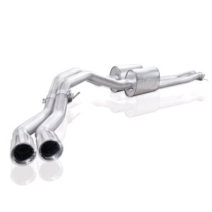 GMC Sierra Performance Exhaust - Passenger Rear Tire Exit - Stainless Works - Cat Back - `07-`18